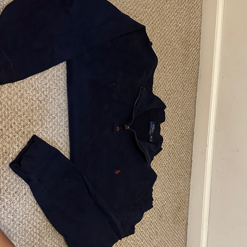 Ralph Lauren Dark Blue Zip-Up Sweatshirt